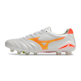 Mizuno Morelia Neo IV Pro FG White, Orange and Yellow Field Football Boots
